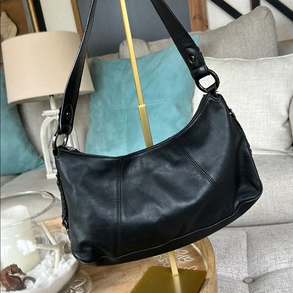 AK Anne Klein Black Leather Shoulder Bag – Preloved - Picture 5 of 9